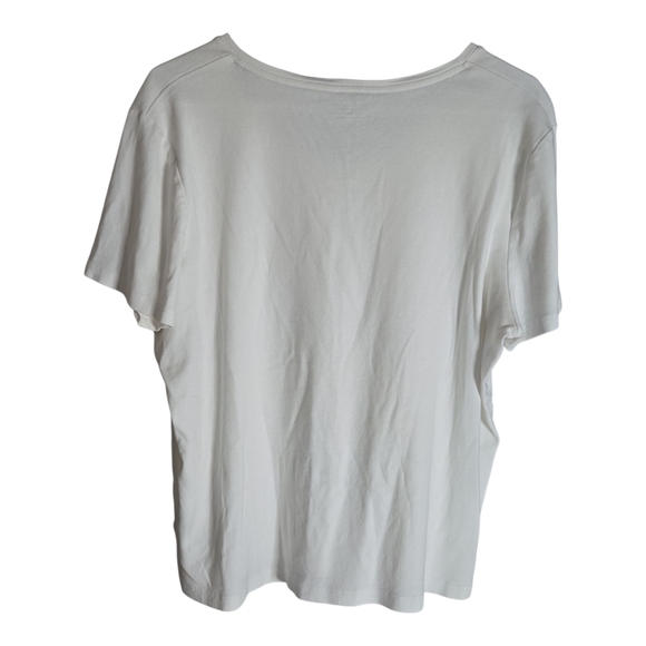 Jones New York White V-Neck T-Shirt - Picture 2 of 2